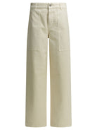 Moncler Cotton wide pants - Beige