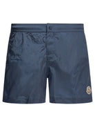 Moncler Swim shorts with logo - Blue