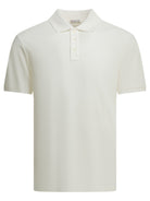 Moncler Polo shirt with buttons and logo - White