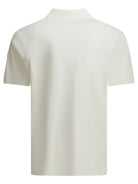 Moncler Polo shirt with buttons and logo - White