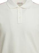 Moncler Polo shirt with buttons and logo - White
