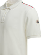 Moncler Polo shirt with buttons and logo - White