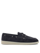 Prada Suede lace-up loafers - Blue