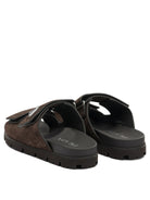 Prada Suede double-strap slide - Brown