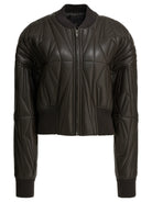Rick Owens "Geocamo Cropped" leather jacket x Moncler - Grey