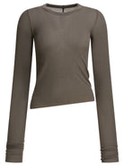 Rick Owens Silk-blend crew-neck T-shirt - Grey