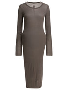 Rick Owens Cotton midi dress - Brown