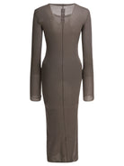 Rick Owens Cotton midi dress - Brown
