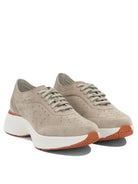 Santoni "Easy Bounce" High Sneakers - Beige