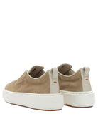 Santoni Low suede sneakers - Beige