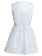 Self-Portrait Short flared dress - White