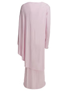 Self-Portrait Long draped jersey dress - Pink