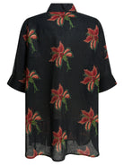 Valentino Linen floral shirt - Black
