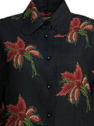 Valentino Linen floral shirt - Black