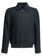 Brunello Cucinelli Lightweight jacket made of a silk-linen blend - Blue