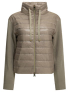 Herno Cotton and Ultra-light nylon short down jacket - Beige