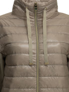 Herno Cotton and Ultra-light nylon short down jacket - Beige