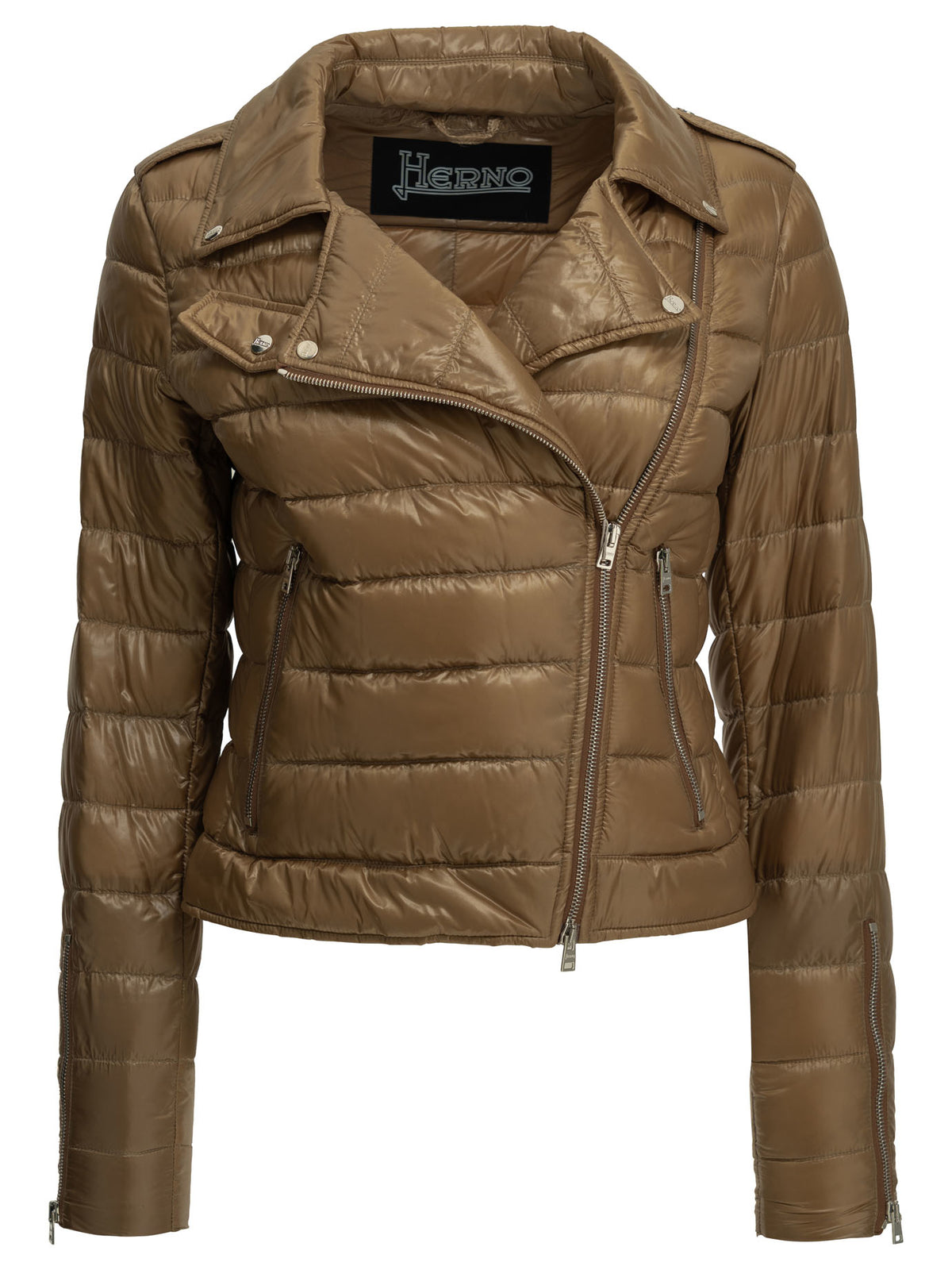 Herno Ultra-light nylon short down jacket - Brown