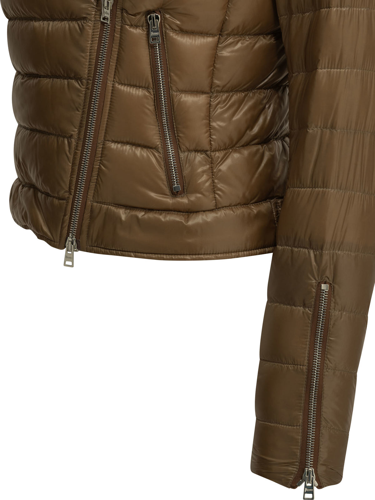 Herno Ultra-light nylon short down jacket - Brown