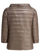 Herno Reversible short down jacket made of ultra-light nylon - Beige
