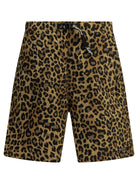 Kapital "Burberry Leopard" Shorts with Laces - Beige