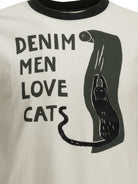 Kapital "Ring (Denim Men Love Cats)" Crew-Neck T-Shirt - White
