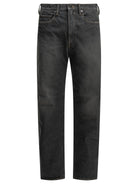 Kapital "BLKxBLK Denim 5P MONKEY TH" Wide-Leg Jeans - Blue