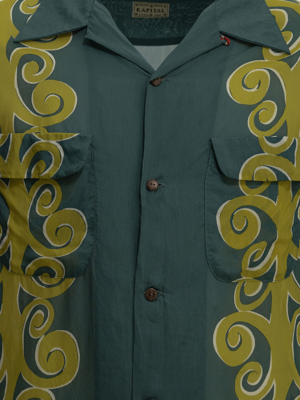 Kapital "Kona Tree" Casual Shirt - Green