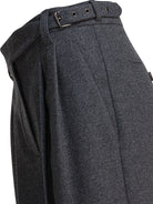 Brunello Cucinelli Wool pants with belt - Grey
