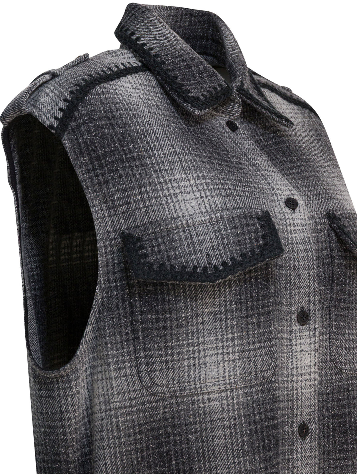 Golden Goose Wool-blend chemisier dress - Grey