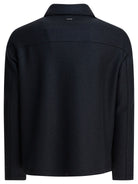 Herno Virgin wool overshirt jacket - Blue