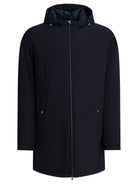 Herno "Resort" long nylon down jacket - Blue