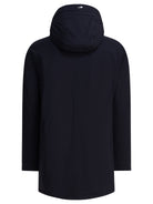 Herno "Resort" long nylon down jacket - Blue