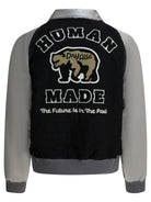 Human Made Satin "Varsity" Bomber Jacket - Black