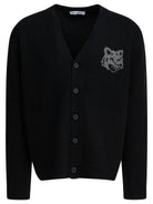 Maison Kitsuné "Fox Head" Cardigan - Black