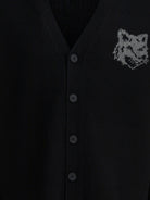 Maison Kitsuné "Fox Head" Cardigan - Black