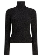 Max Mara Wool and cashmere mouliné turtleneck sweater - Black