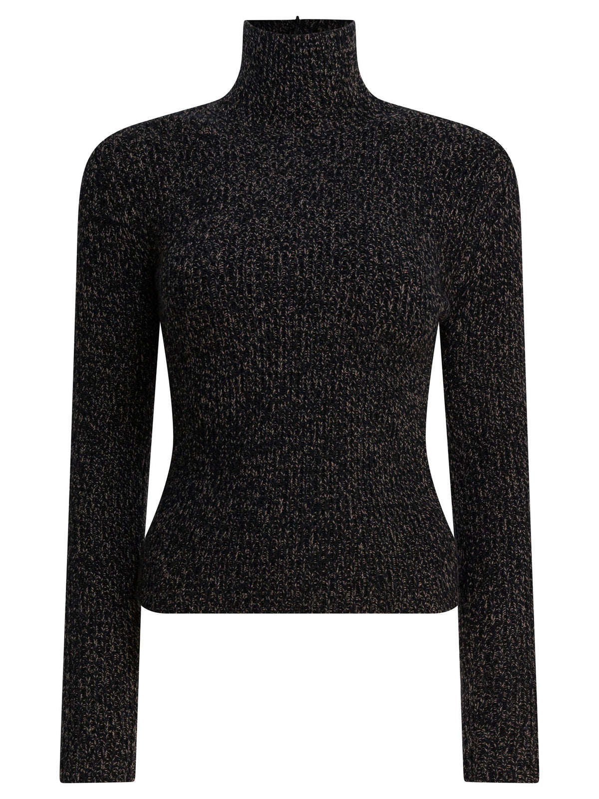 Max Mara Wool and cashmere mouliné turtleneck sweater - Black