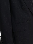 Max Mara Pianoforte Double-breasted wool blazer - Black