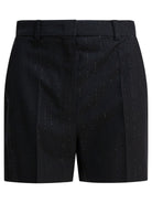 Max Mara Pianoforte Wool five-pocket shorts - Black