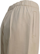 Max Mara Pure Silk blend pants "Filovia" - Beige
