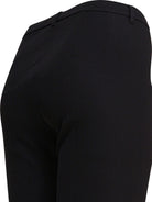 Max Mara Studio Stretch cotton blend pants - Black