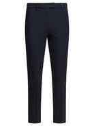 Max Mara Studio Stretch cotton blend pants - Blue