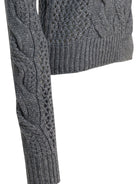 Max Mara Sportmax Wool-blend crewneck sweater with braids - Grey