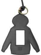 Miu Miu Trick leather keychain - Grey