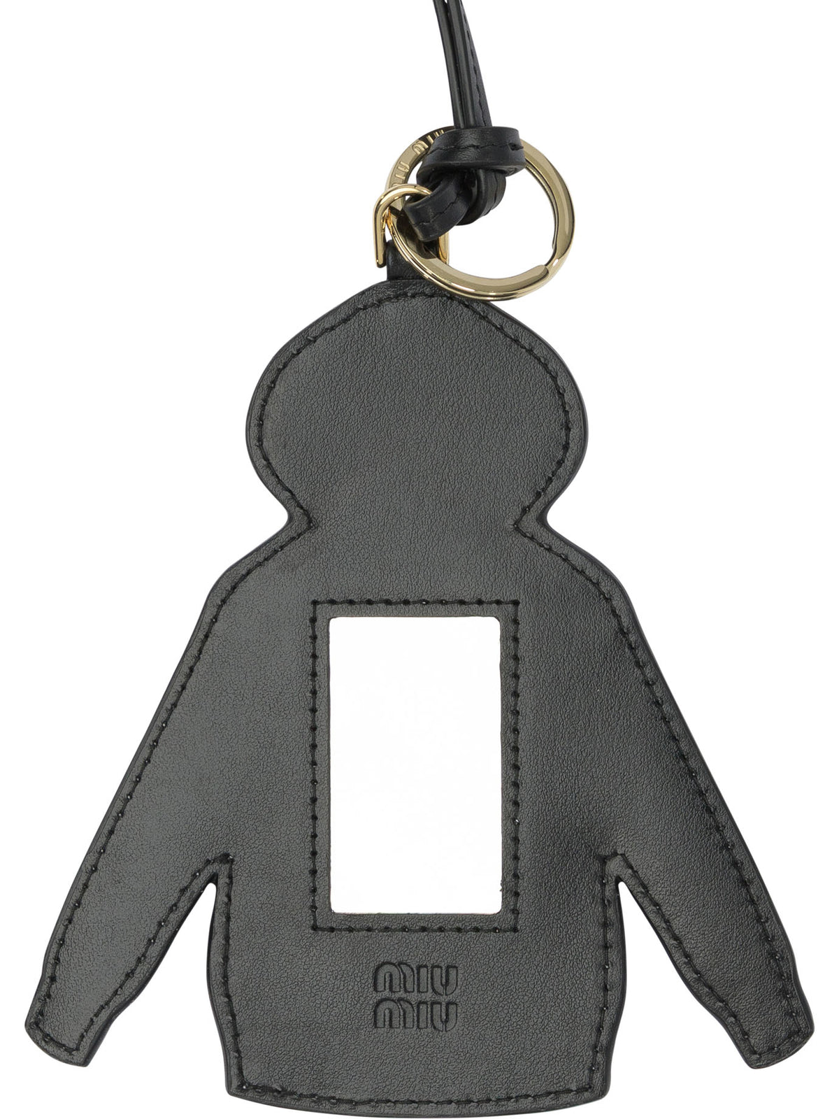 Miu Miu Trick leather keychain - Grey