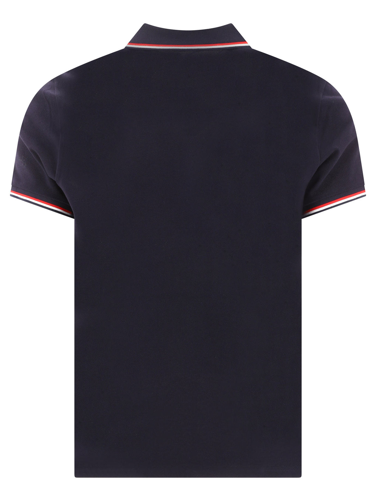 Moncler Button-down polo shirt with logo - Blue