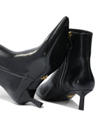 Prada Logo leather ankle boots 30 mm - Black
