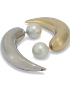 Pucci Horn earrings with pearl - Gold