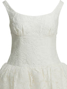 Self-Portrait Lace flared dress - White